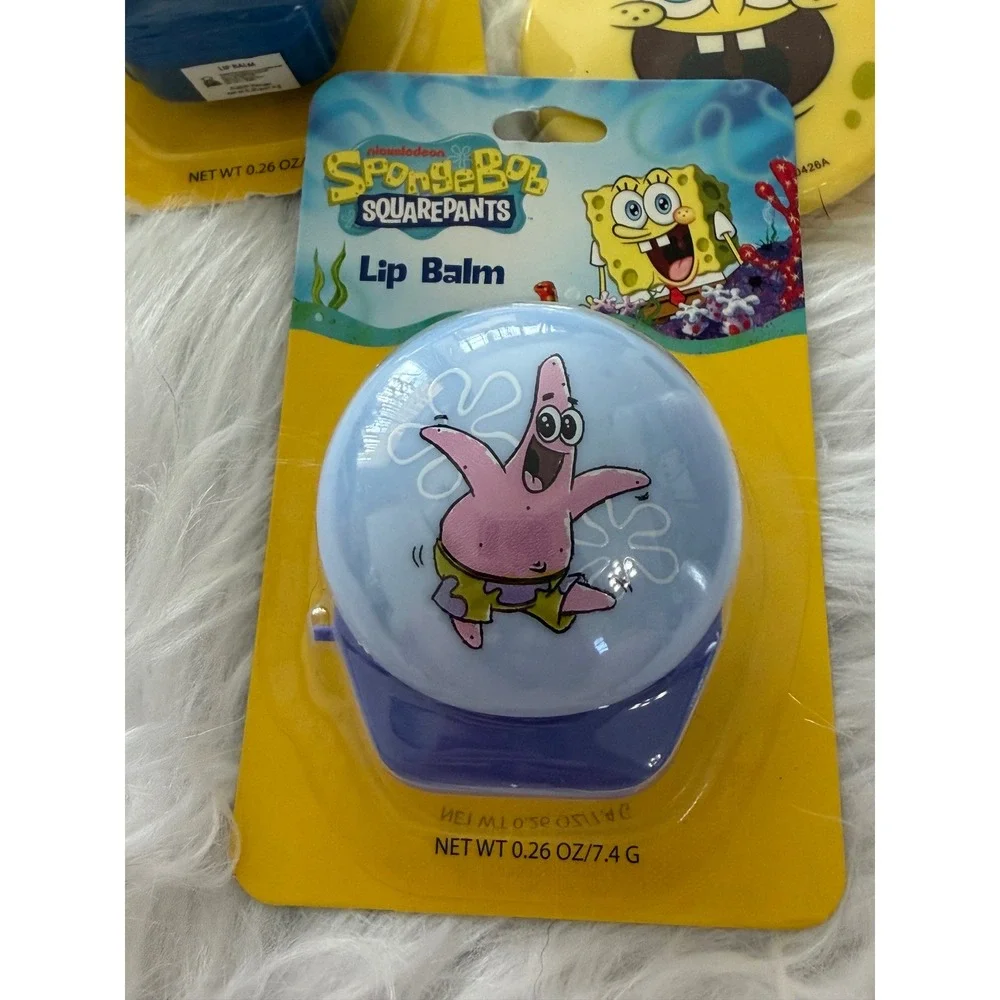 SpongeBob SquarePants Lip Balm and Compact Mirror Set Nickelodeon 3 Piece Lot